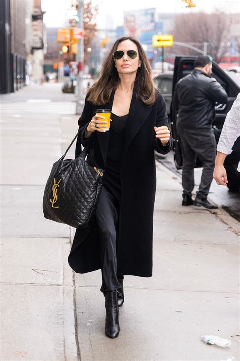 ysl jolie|Angelina Jolie Can’t Stop Wearing This Slouchy $3K It Bag.